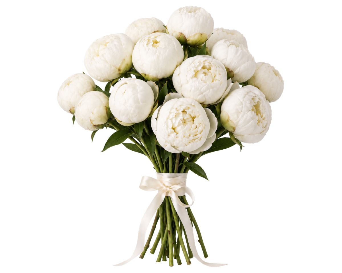 Bouquet «Ivory Peony Bliss», 13 stems