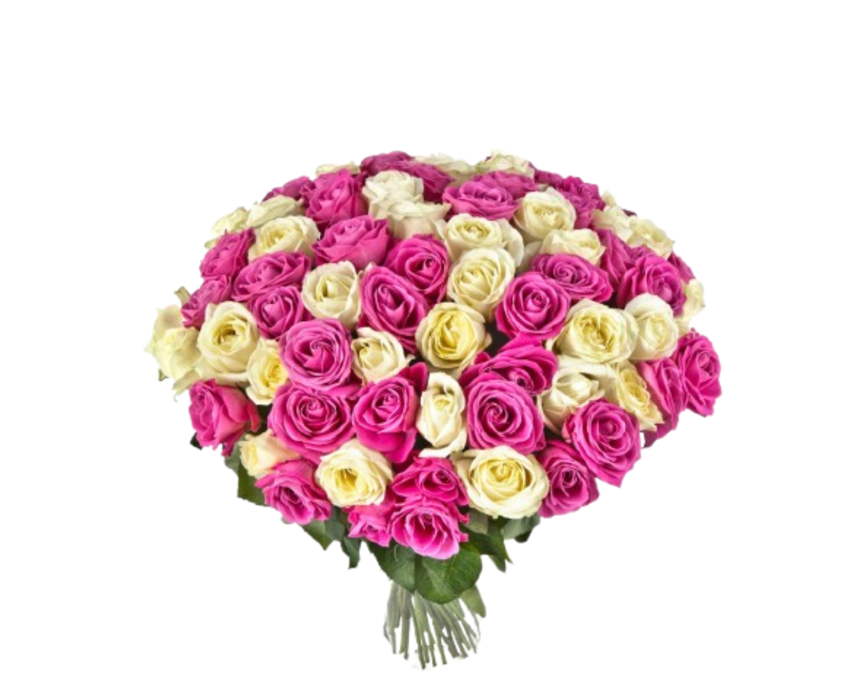 Bouquet «Whispering Winds», 75 roses