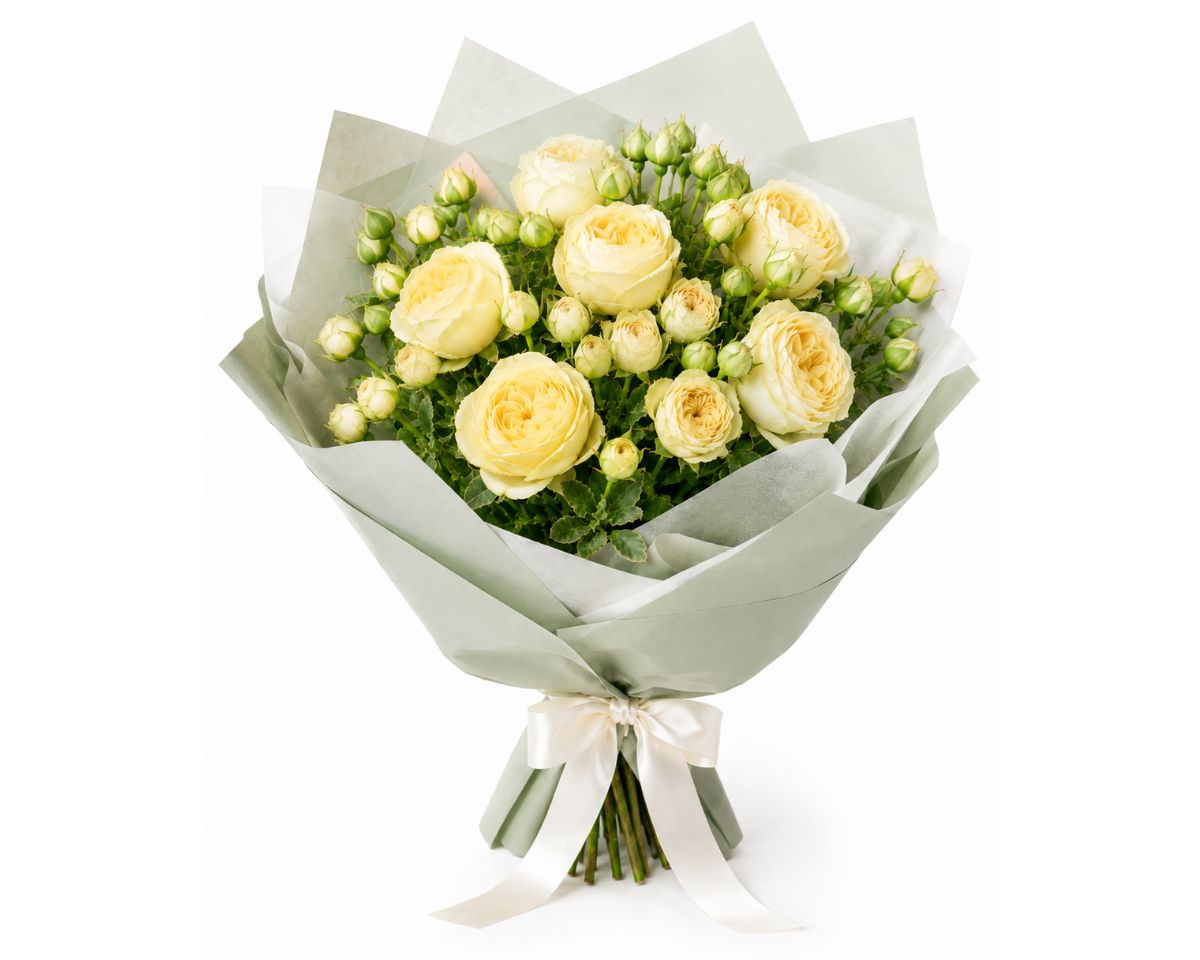 Bouquet «Champagne Garden», 9 stems
