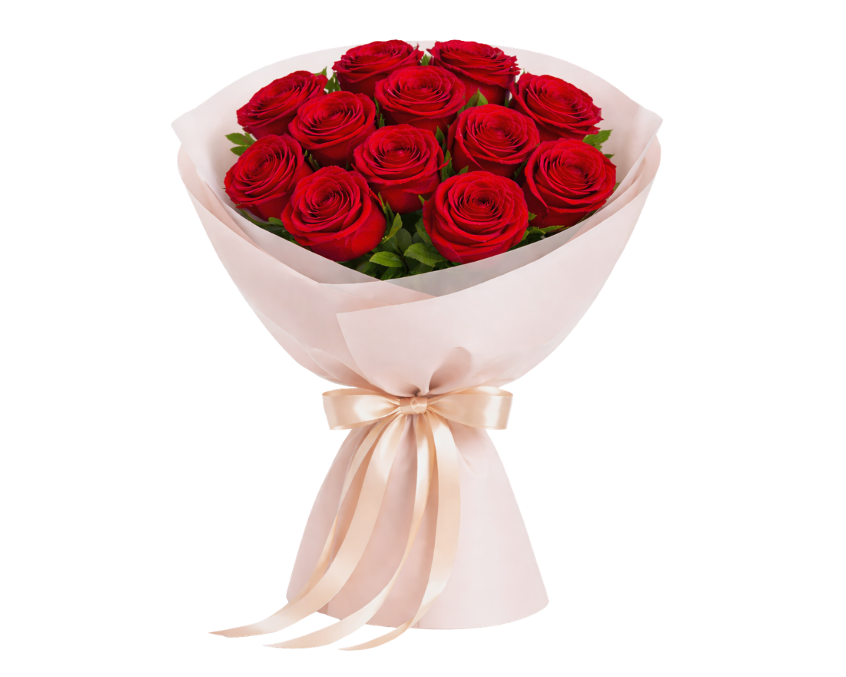 Bouquet “Velvet Promise”, 12 Roses